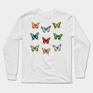 Colorful Butterflies, Cute Butterfly for Nature Lover Long Sleeve T-Shirt